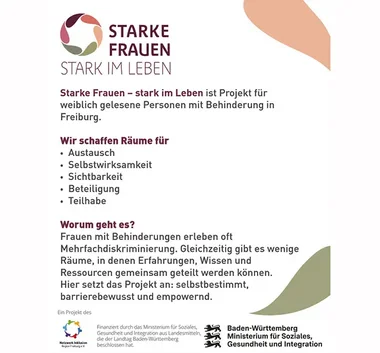 Ansicht Info-Flyer "Starke Frauen - Stark im Leben"  